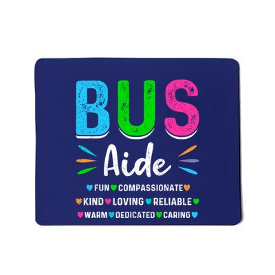 Bus Driver Aide Back To School Matching Group Squad Mousepad