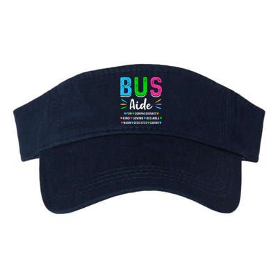 Bus Driver Aide Back To School Matching Group Squad Valucap Bio-Washed Visor