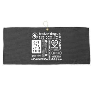 Better Days Are Coming Positive Affirmations Large Microfiber Waffle Golf Towel