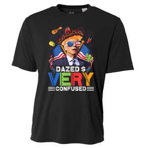 Biden Dazed And Very Confused Funny Anti Biden 4th Of July Cooling Performance Crew T-Shirt