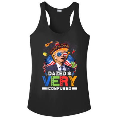 Biden Dazed And Very Confused Funny Anti Biden 4th Of July Ladies PosiCharge Competitor Racerback Tank