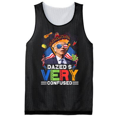 Biden Dazed And Very Confused Funny Anti Biden 4th Of July Mesh Reversible Basketball Jersey Tank