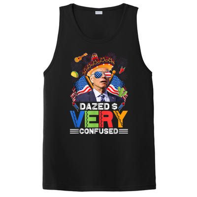 Biden Dazed And Very Confused Funny Anti Biden 4th Of July PosiCharge Competitor Tank