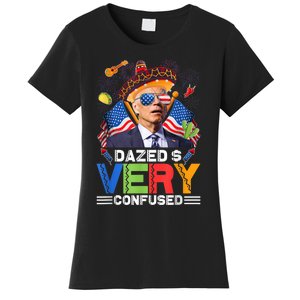 Biden Dazed And Very Confused Funny Anti Biden 4th Of July Women's T-Shirt