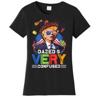 Biden Dazed And Very Confused Funny Anti Biden 4th Of July Women's T-Shirt