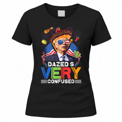 Biden Dazed And Very Confused Funny Anti Biden 4th Of July Women's T-Shirt