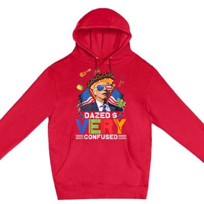 Biden Dazed And Very Confused Funny Anti Biden 4th Of July Premium Pullover Hoodie