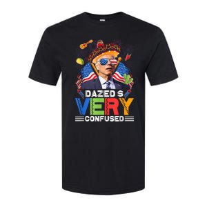 Biden Dazed And Very Confused Funny Anti Biden 4th Of July Softstyle CVC T-Shirt