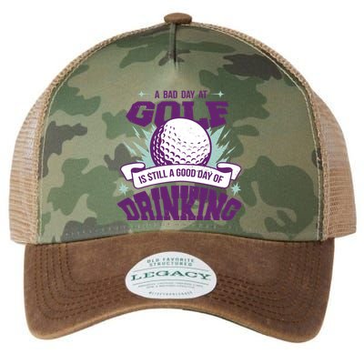 Bad Day At Golf Funny Legacy Tie Dye Trucker Hat