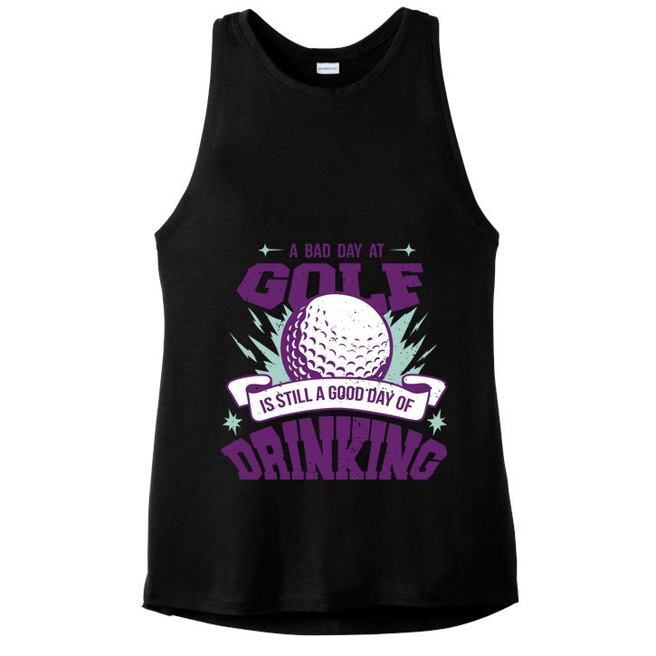 Bad Day At Golf Funny Ladies PosiCharge Tri-Blend Wicking Tank
