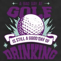 Bad Day At Golf Funny 7 Panel Mesh Trucker Snapback Hat