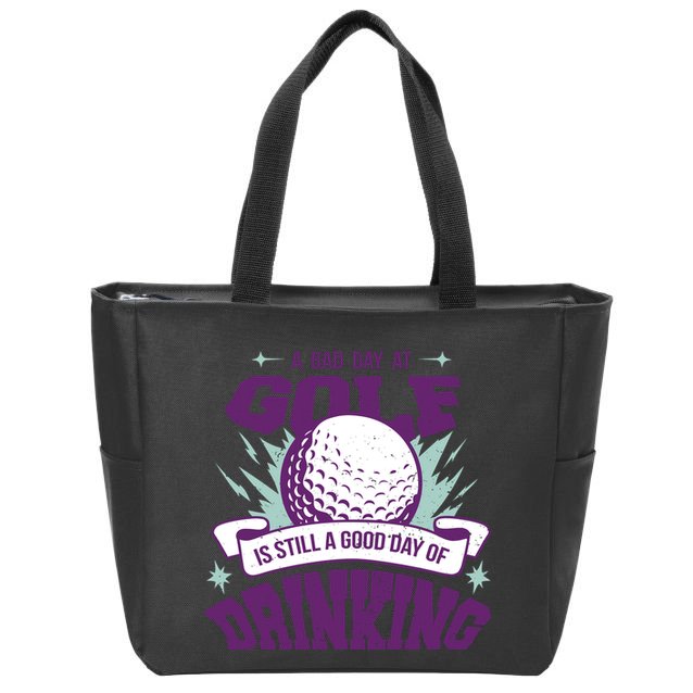 Bad Day At Golf Funny Zip Tote Bag
