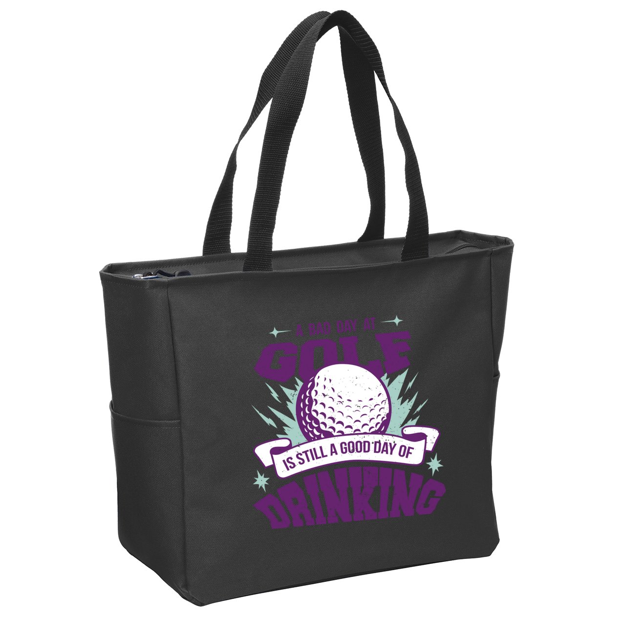 Bad Day At Golf Funny Zip Tote Bag