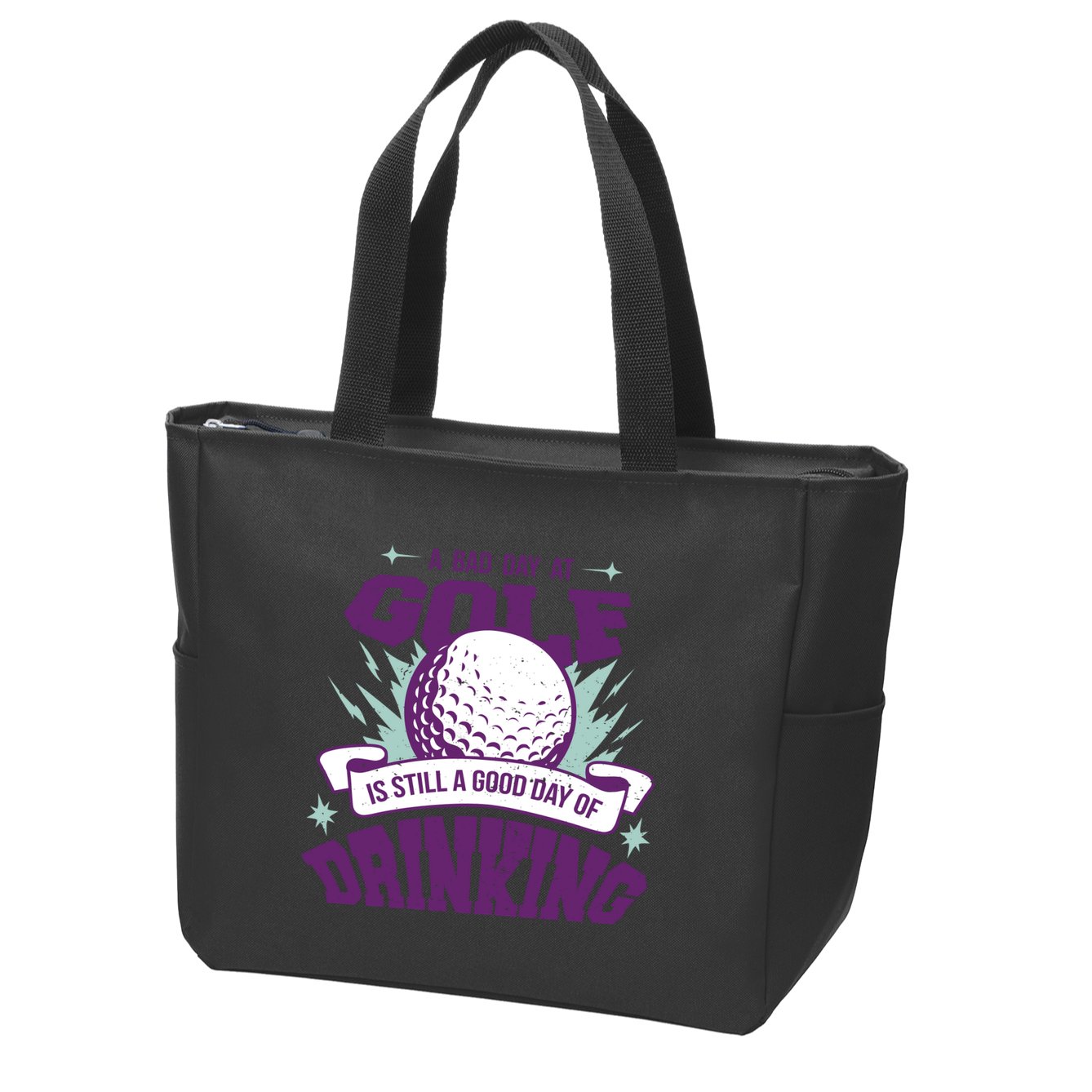 Bad Day At Golf Funny Zip Tote Bag