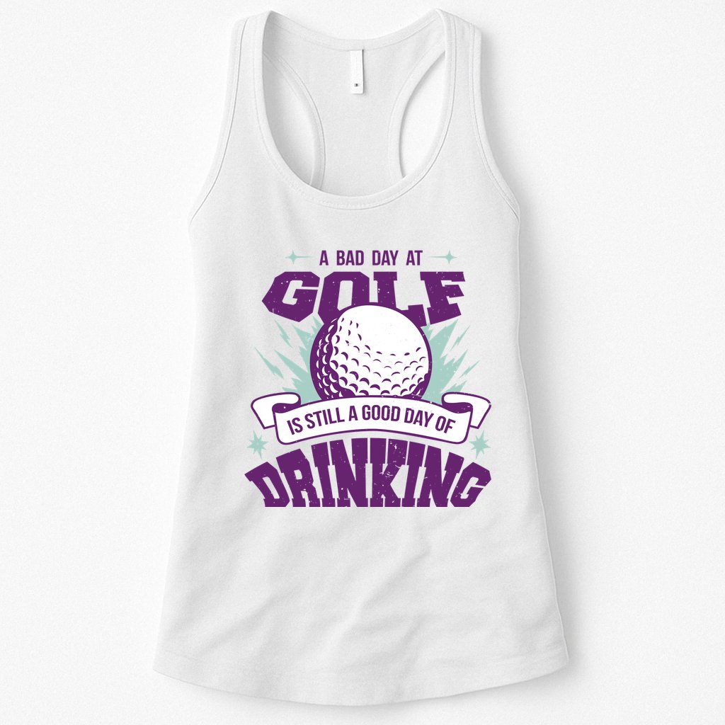 Bad Day At Golf Funny Womens Tank Top