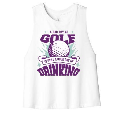 Bad Day At Golf Funny Women's Racerback Cropped Tank