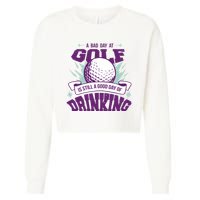 Bad Day At Golf Funny Cropped Pullover Crew