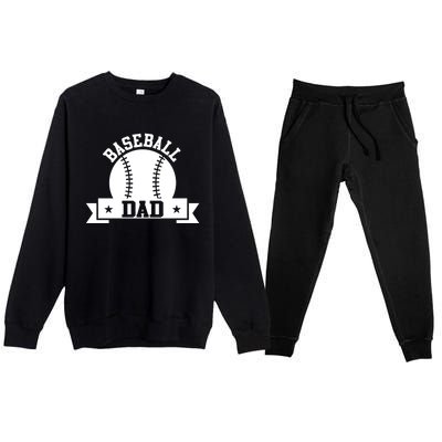 Baseball Dad Baseball Meaningful Gift Premium Crewneck Sweatsuit Set