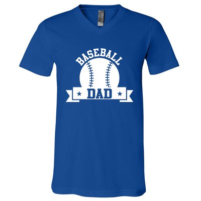 Baseball Dad Baseball Meaningful Gift V-Neck T-Shirt