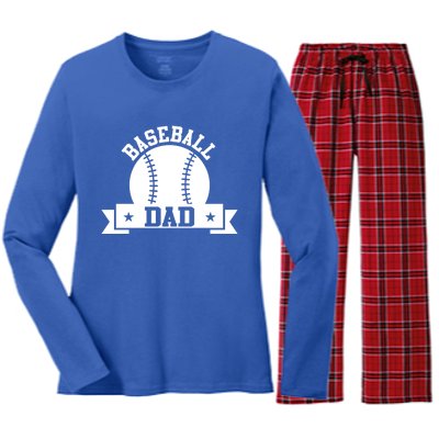 Baseball Dad Baseball Meaningful Gift Women's Long Sleeve Flannel Pajama Set 