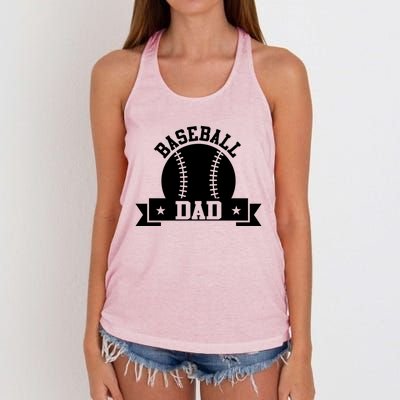 Baseball Dad Baseball Meaningful Gift Women's Knotted Racerback Tank