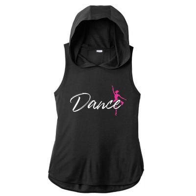 Ballet Dancer Ballerina Dance Gifts Ladies PosiCharge Tri-Blend Wicking Draft Hoodie Tank