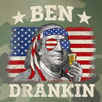Ben Drankin Benjamin Franklin 4th Of July Funny Drinking Legacy Tie Dye Trucker Hat