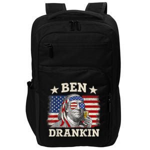 Ben Drankin Benjamin Franklin 4th Of July Funny Drinking Impact Tech Backpack