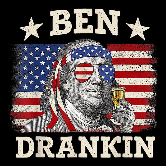Ben Drankin Benjamin Franklin 4th Of July Funny Drinking Sustainable Bucket Hat