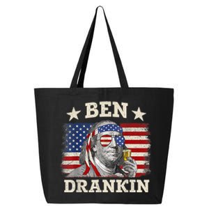 Ben Drankin Benjamin Franklin 4th Of July Funny Drinking 25L Jumbo Tote