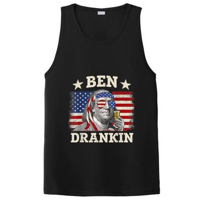 Ben Drankin Benjamin Franklin 4th Of July Funny Drinking PosiCharge Competitor Tank