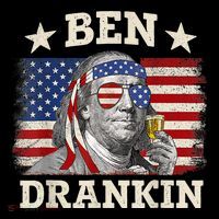 Ben Drankin Benjamin Franklin 4th Of July Funny Drinking Toddler Sweatshirt
