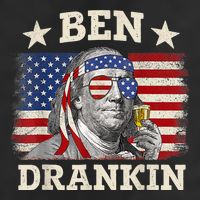 Ben Drankin Benjamin Franklin 4th Of July Funny Drinking Golf Towel