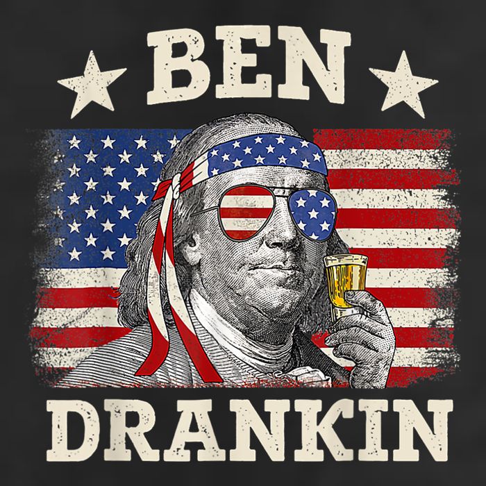 Ben Drankin Benjamin Franklin 4th Of July Funny Drinking Golf Towel