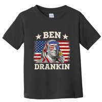 Ben Drankin Benjamin Franklin 4th Of July Funny Drinking Toddler T-Shirt
