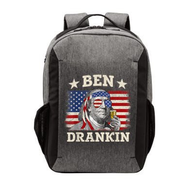 Ben Drankin Benjamin Franklin 4th Of July Funny Drinking Vector Backpack