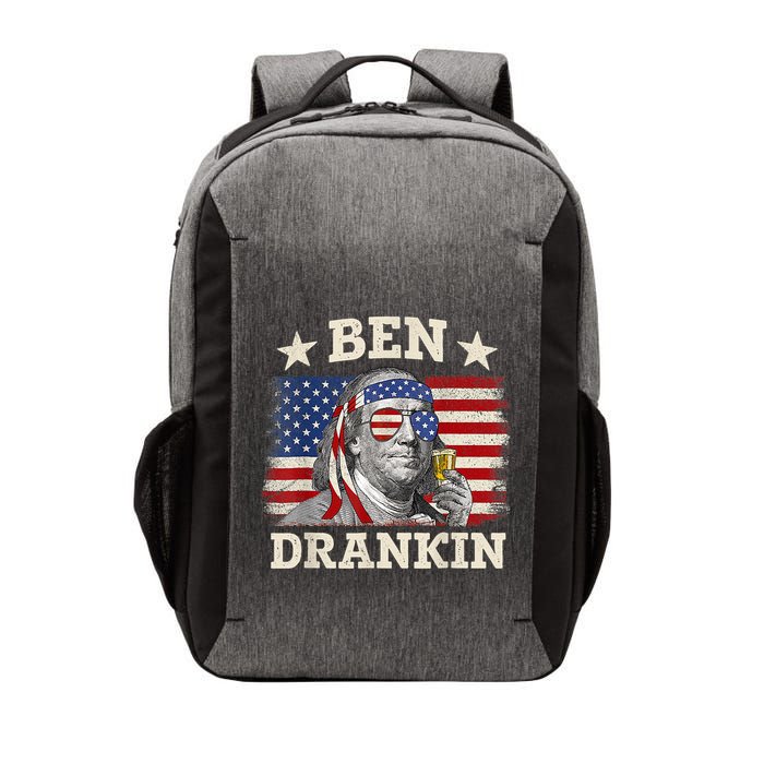 Ben Drankin Benjamin Franklin 4th Of July Funny Drinking Vector Backpack