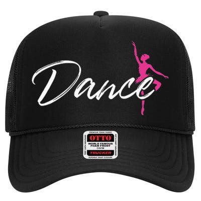 Ballet Dancer Ballerina Dance Gifts High Crown Mesh Back Trucker Hat