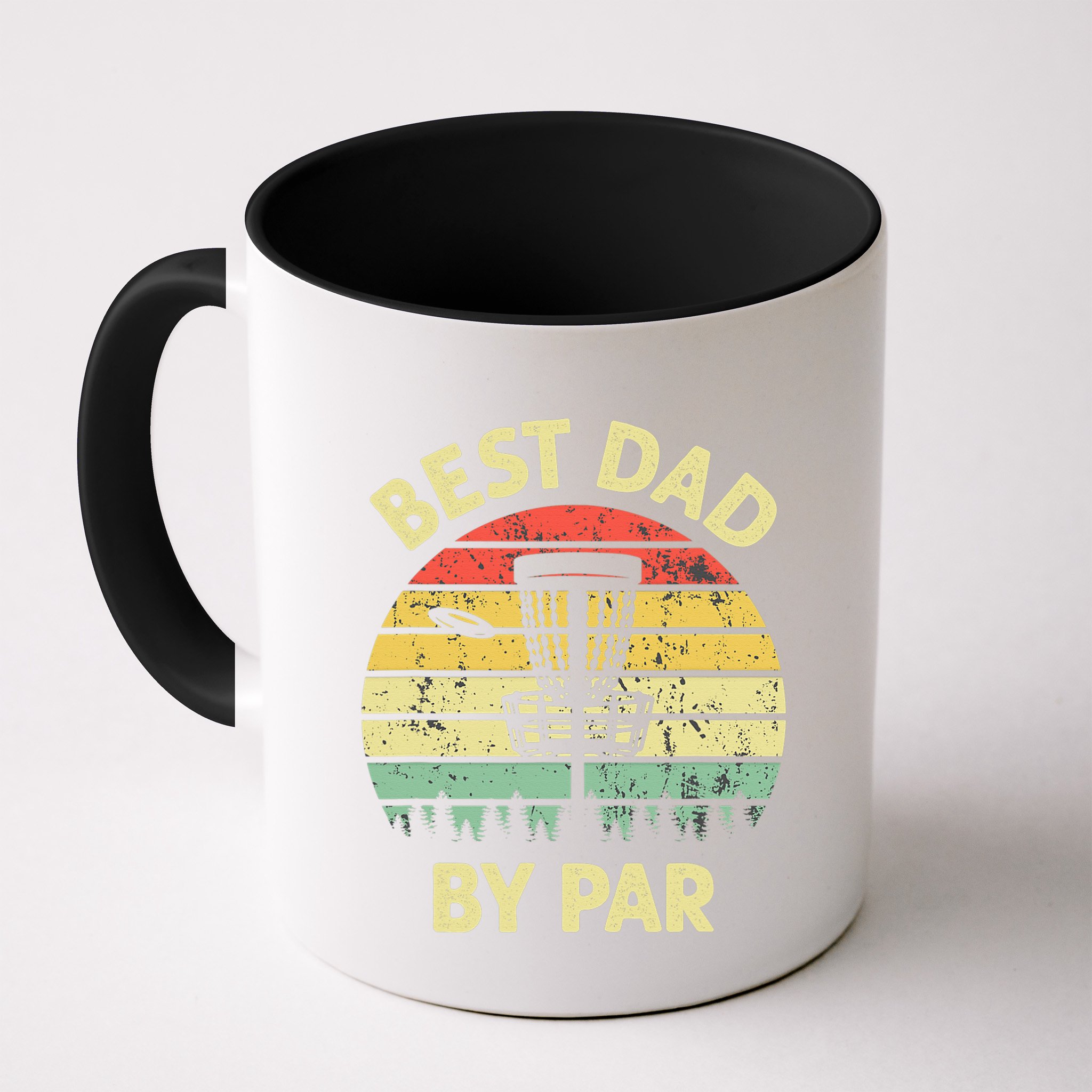 Best Dad By Par Funny Disc Golf Frisbee Golfer Father's Day Mug