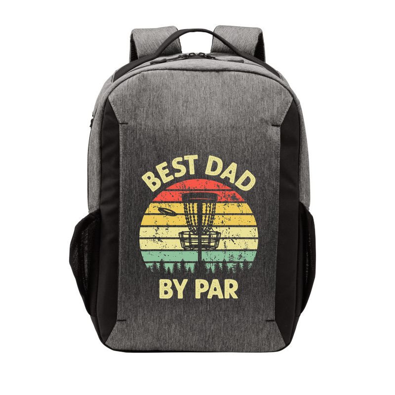 Best Dad By Par Funny Disc Golf Frisbee Golfer Father's Day Vector Backpack