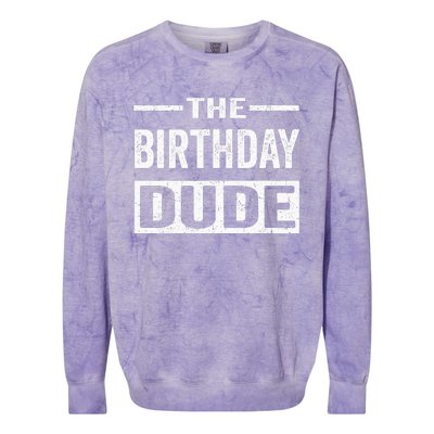 Birthday Dude Colorblast Crewneck Sweatshirt