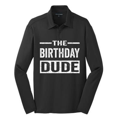 Birthday Dude Silk Touch Performance Long Sleeve Polo