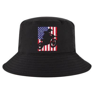 Best Dirt Bike For Men Dirtbike Racing US Flag Biker Cool Comfort Performance Bucket Hat