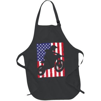Best Dirt Bike For Men Dirtbike Racing US Flag Biker Apron