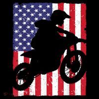 Best Dirt Bike For Men Dirtbike Racing US Flag Biker Flatbill Hat
