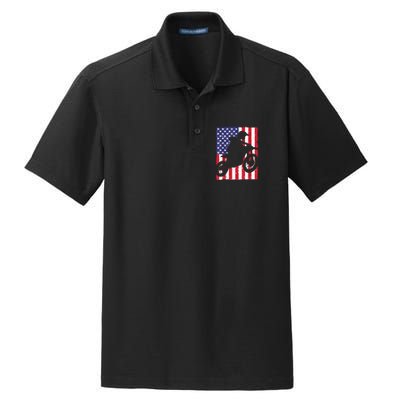 Best Dirt Bike For Men Dirtbike Racing US Flag Biker Dry Zone Grid Polo