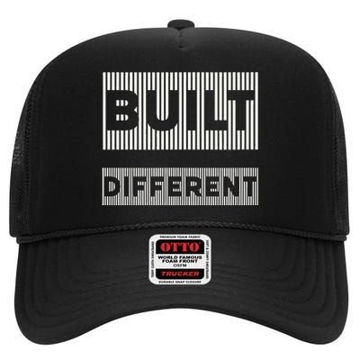 Built Different High Crown Mesh Back Trucker Hat