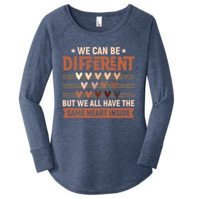 Be Defferent But We All Have The Same Heart Inside Gift Women's Perfect Tri Tunic Long Sleeve Shirt