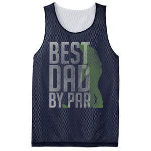 Best Dad by Par Father's Day Golf Lover Gift Papa Golfer Mesh Reversible Basketball Jersey Tank