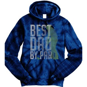 Best Dad by Par Father's Day Golf Lover Gift Papa Golfer Tie Dye Hoodie